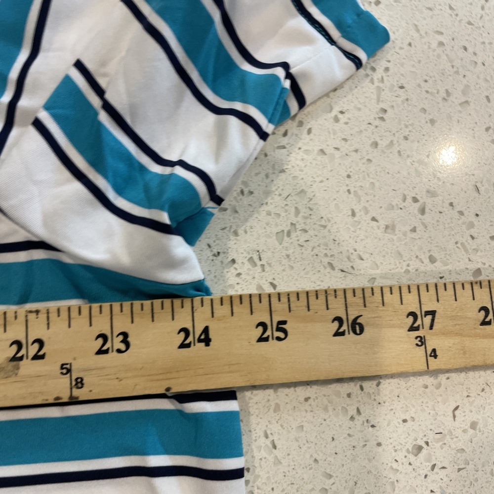 RLX Ralph Lauren Polo Shirt Mens Size XL Blue White Striped Golf - Picture 4 of 6
